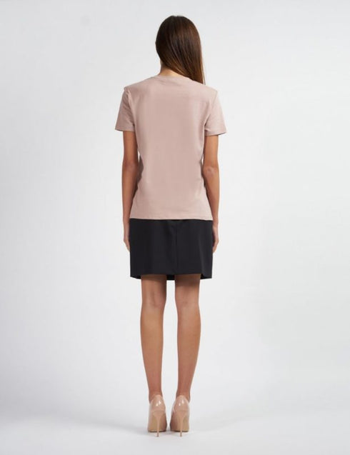 T-shirt Donna con taschino ricamato Malva ELISABETTA FRANCHI- Francavilla Moda